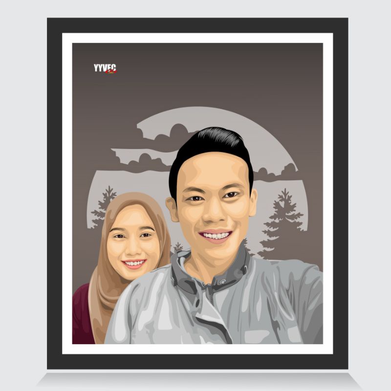 Jasa Edit Foto Vektor Wajah | Kado Ulang Tahun | Kado Wisuda | Kado Anniversary
