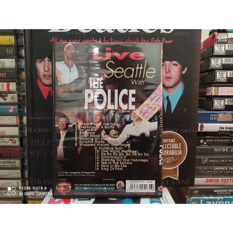 Jual VCD Original : Live Seattle with THE POLICE (With Song Lyrics ...