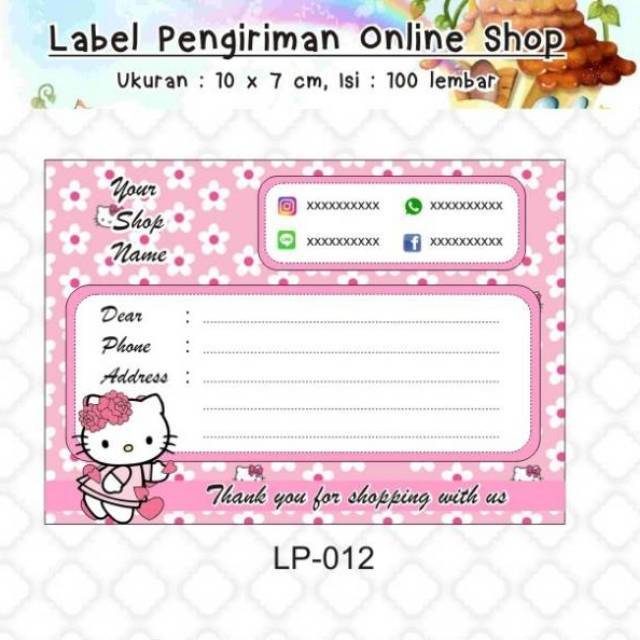 Jual [20 pcs] Stiker Label Pengiriman Online Shop / Stiker alamat ...
