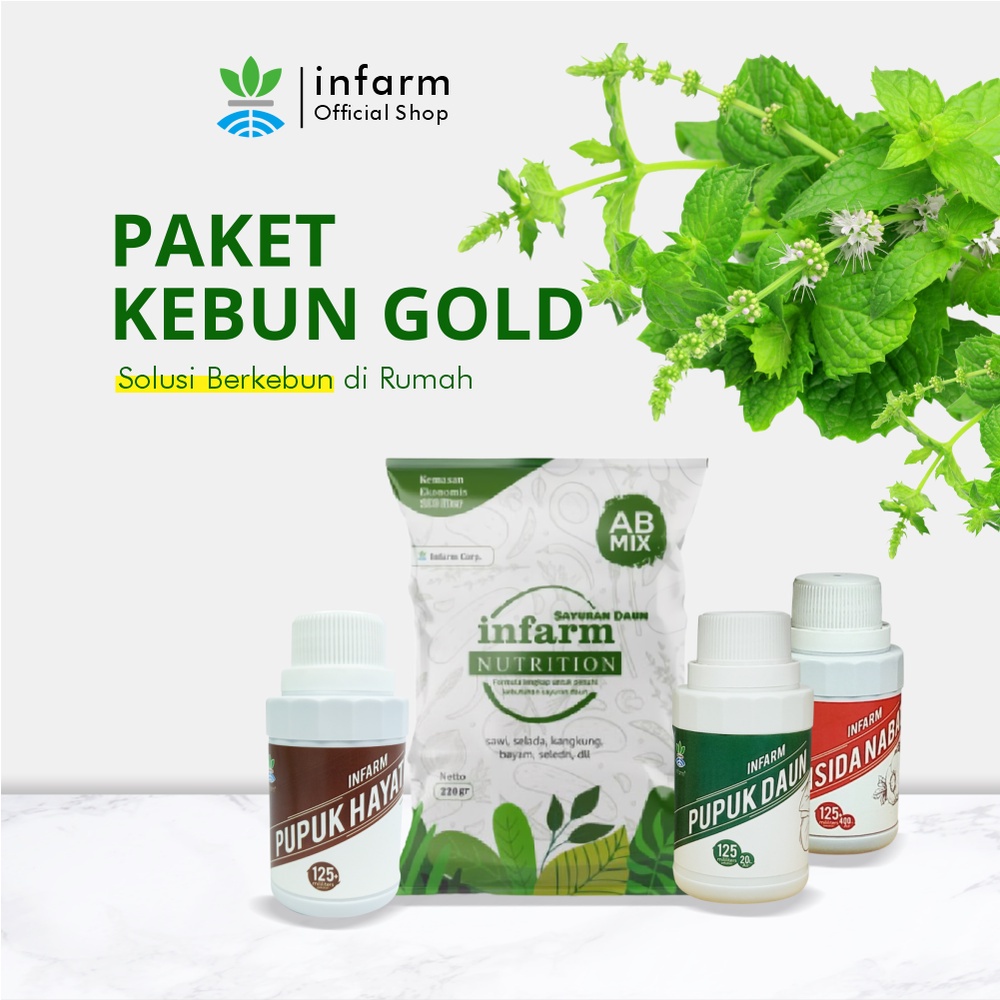 Jual INFARM - Paket Perawatan Kebun Gold Pupuk Daun AB Mix Sayuran Daun ...