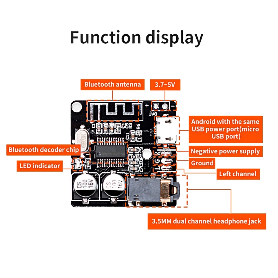 Jual Modul Penerima Audio Bluetooth 5.0 Mp3 Stereo Nirkabel Lossless ...