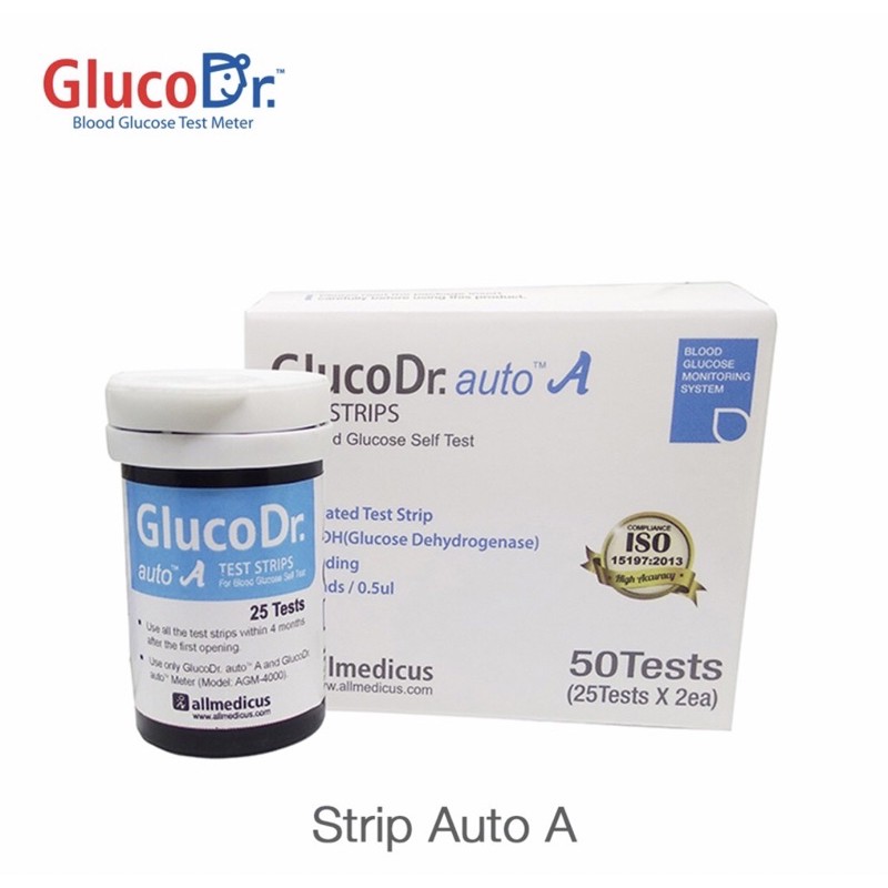 Jual GlucoDr Autostrip Strip Gluco Dr Auto A isi 50 strip | Shopee ...