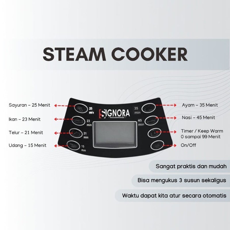 Jual STEAM COOKER SIGNORA | Shopee Indonesia