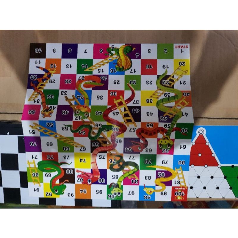 Jual Mainan Anak 4 in 1 catur ular tangga halma ludo | Shopee Indonesia
