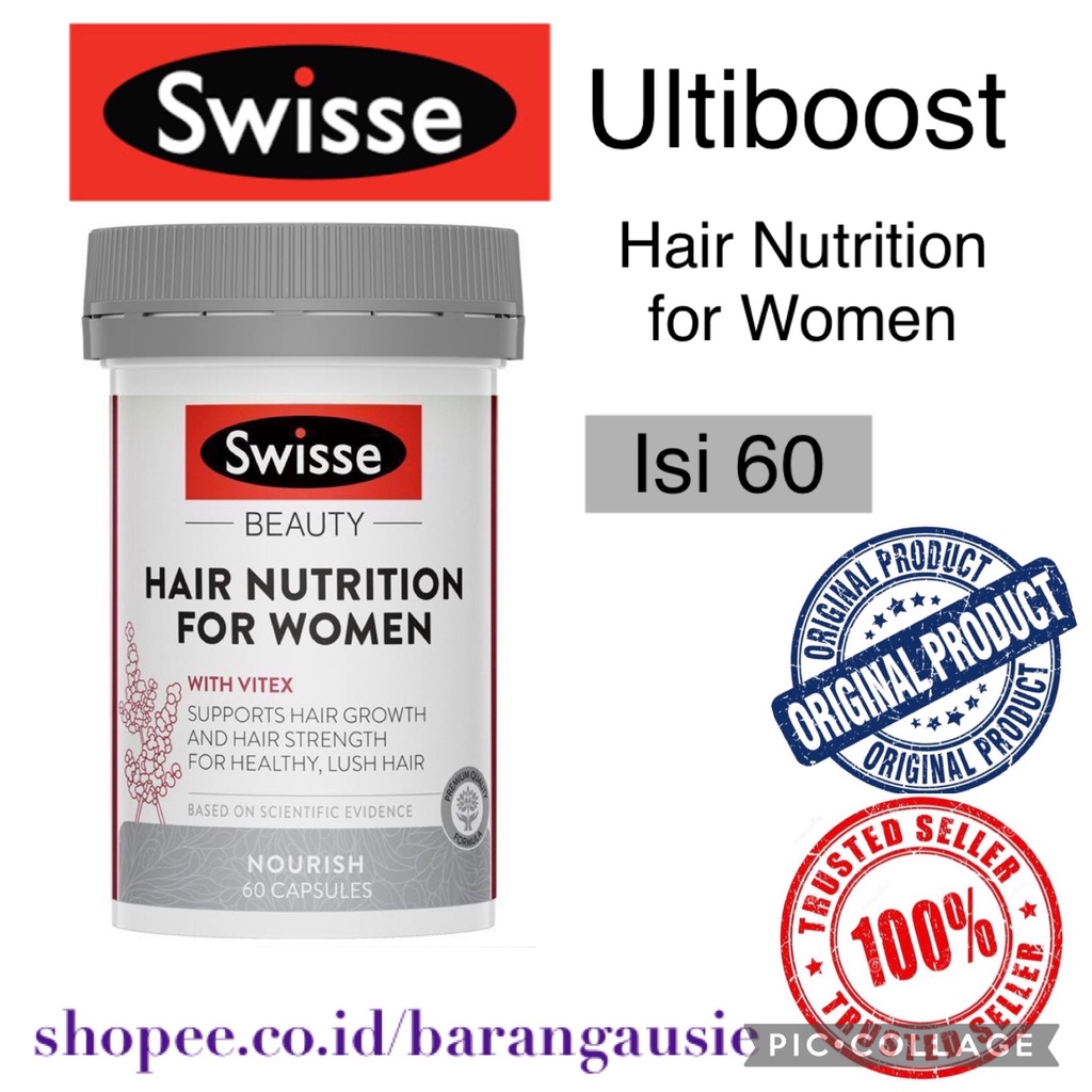 Jual Swisse Hair Nutrition For Women 60 Capsules Shopee Indonesia