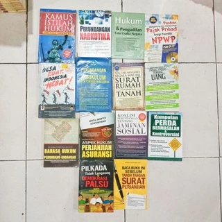 OBRAL BUKU HUKUM / BUKU UNDANG UNDANG / BUKU PERUNDANG UNDANGAN  / KAMUS ISTILAH HUKUM / HUKUM WARIS ISLAM / SOSIAL POLITIK / HUKUM ADMINISTRASI NEGARA - Murah Original