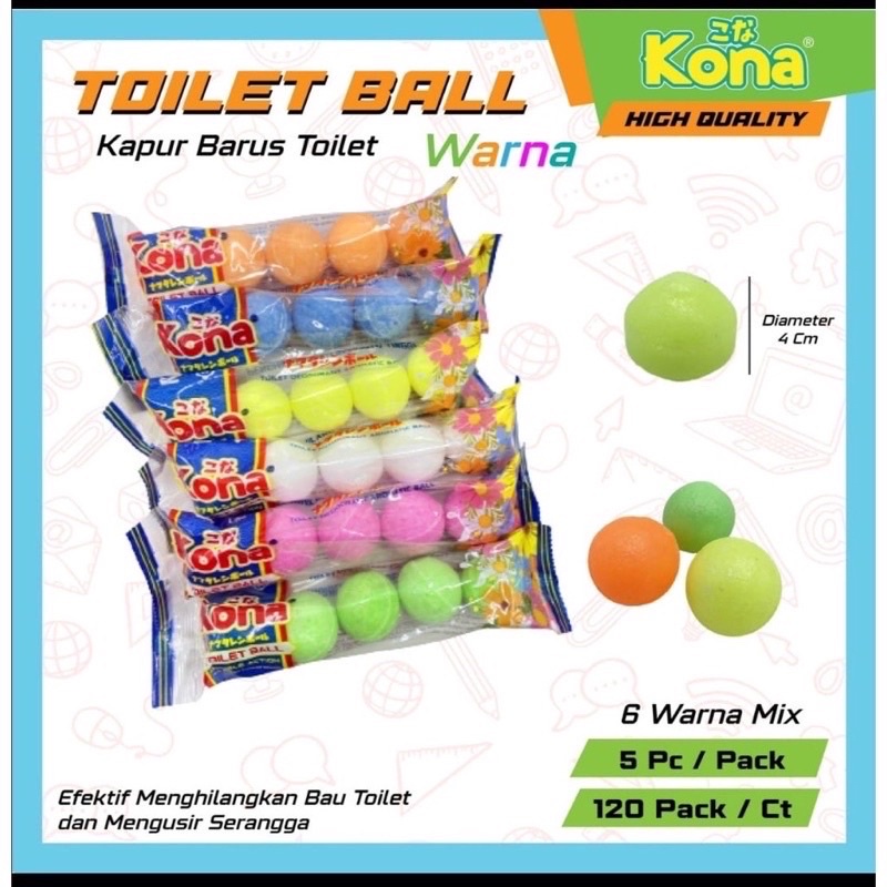 Jual KAMPER TOILET / LEMARI / KAPUR BARUS ISI 5 PCS 1 PACK BALL ANTI ...