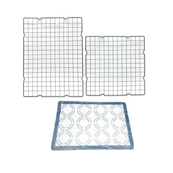 Jual BUNDLING COOLING RACK & SILICONE MAT FIBERGLASS - COOKS HABIT ...