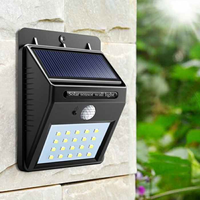 Jual Lampu Taman Tembok Dinding Sensor Solar Tenaga Matahari Surya