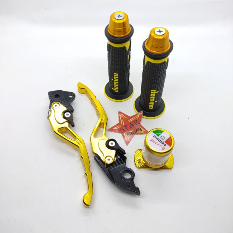 Jual Paket Variasi - Handle sisik stelan cnc Vario 150 + Handgrip ...