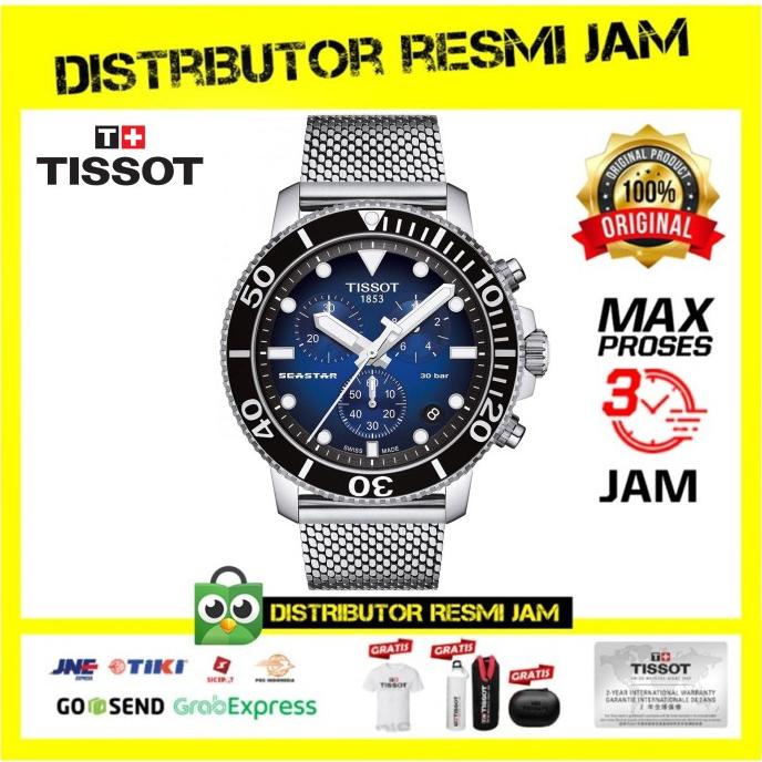 Jam Tangan Pria Tissot Seastar T120.417.11.041.02 Stainless Original