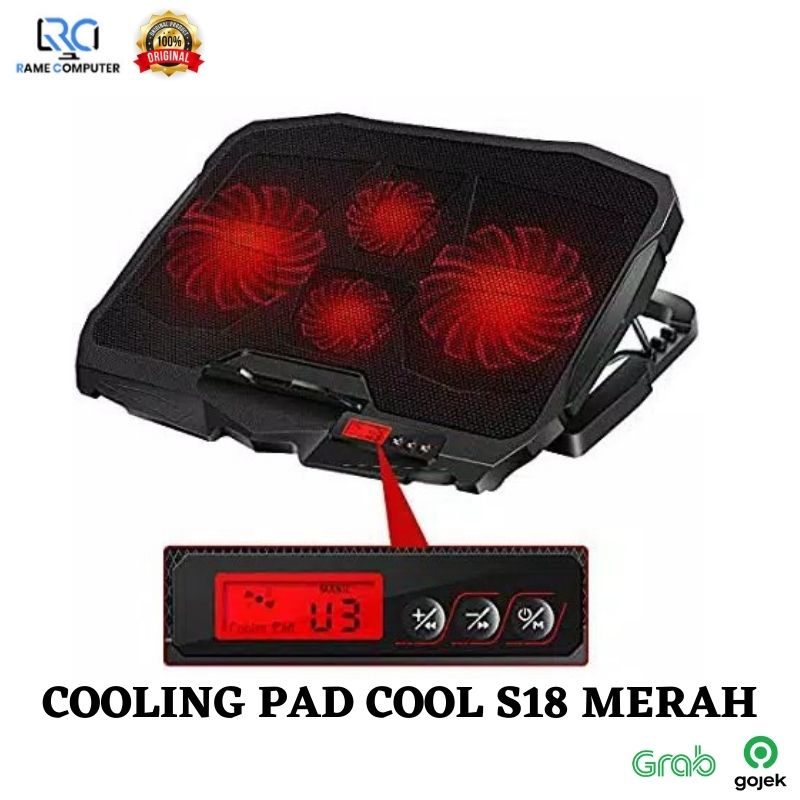 Jual Cooler Cooling Pad Laptop 4 Fan Super Kencang S18 COOL PAD KIPAS ...