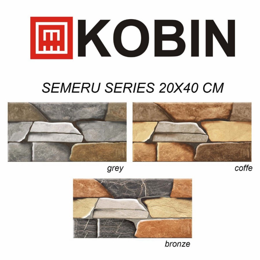 Jual Keramik Dinding Kobin Semeru 20x40 Grey | Shopee Indonesia
