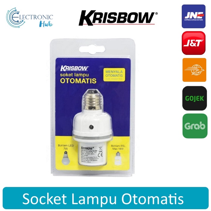 Jual Fitting Soket Socket Lampu Sensor Otomatis Krisbow Ori Shopee Indonesia