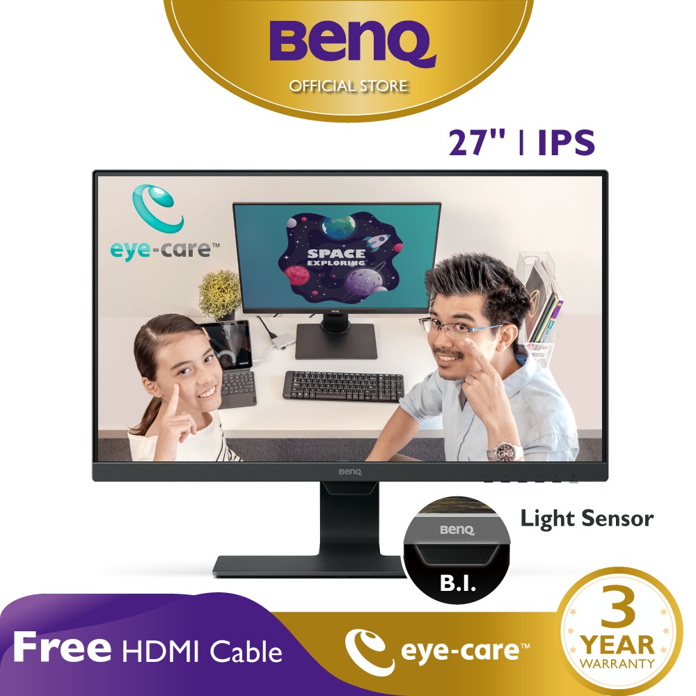 BenQ GL2480 Monitor da Gioco LED da 24 Pollici, FHD 1080p, Eye-Care, 1