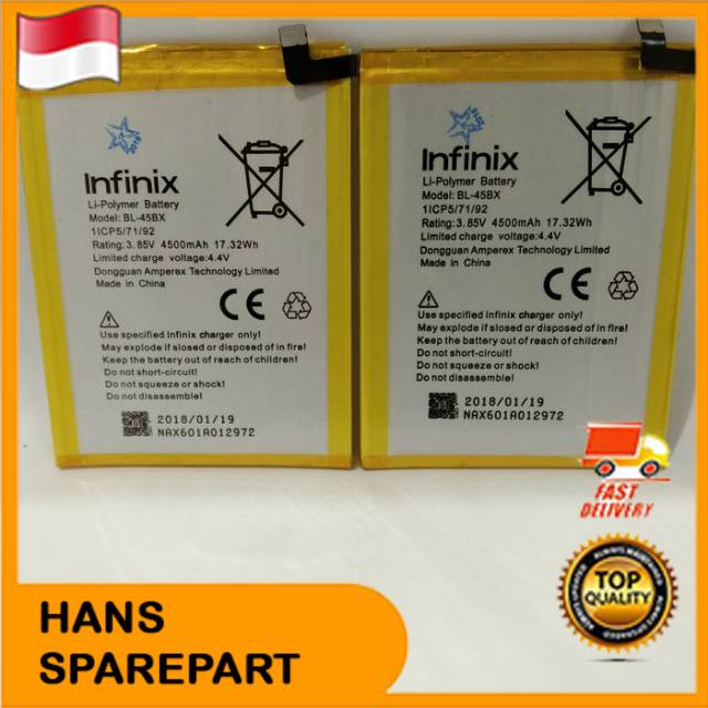 Jual Baterai Battery Batere Batt Infinix Note 3 X601 Bl 45bx Original Ready Shopee Indonesia