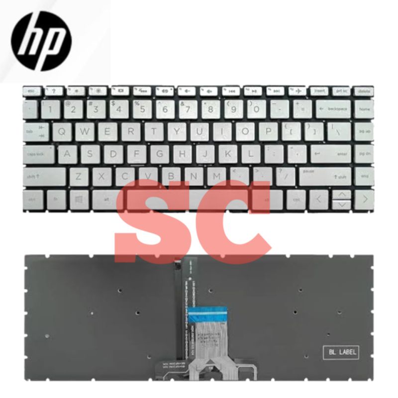Tastiera Retroilluminata Per HP Pavilion 14-ce2013nl – Layout ITA Senza Frame, Tasti Argento, Compatibile Con Modelli 14-ce, 14-cm, 14-dq, 14-dh E 240 G7 Tastiera Notebook Argento