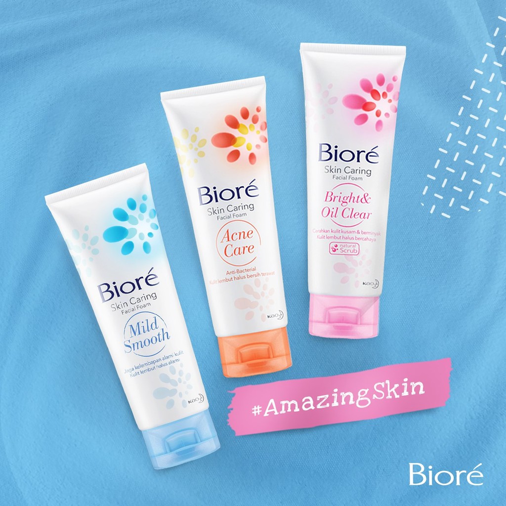 Jual BIORE Skin Caring Facial Foam 40g - Sabun Pembersih Wajah | Shopee ...