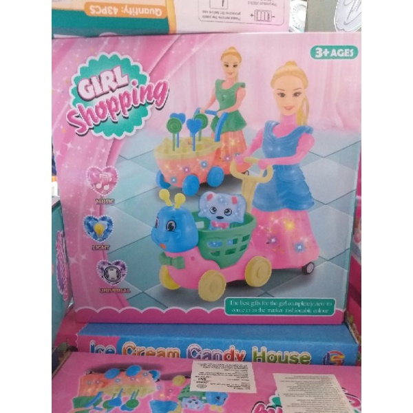 Jual Mainan Kereta Kuda Pony Frozen / Mainan Kue Frozen Jalan Lampu