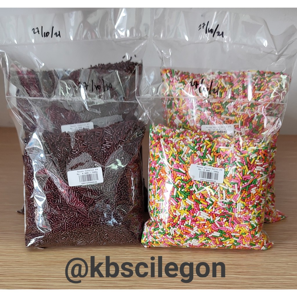 Jual Meses Dunia Cokelat Dan Meses Warna Warni 500gr And 1kg Repack