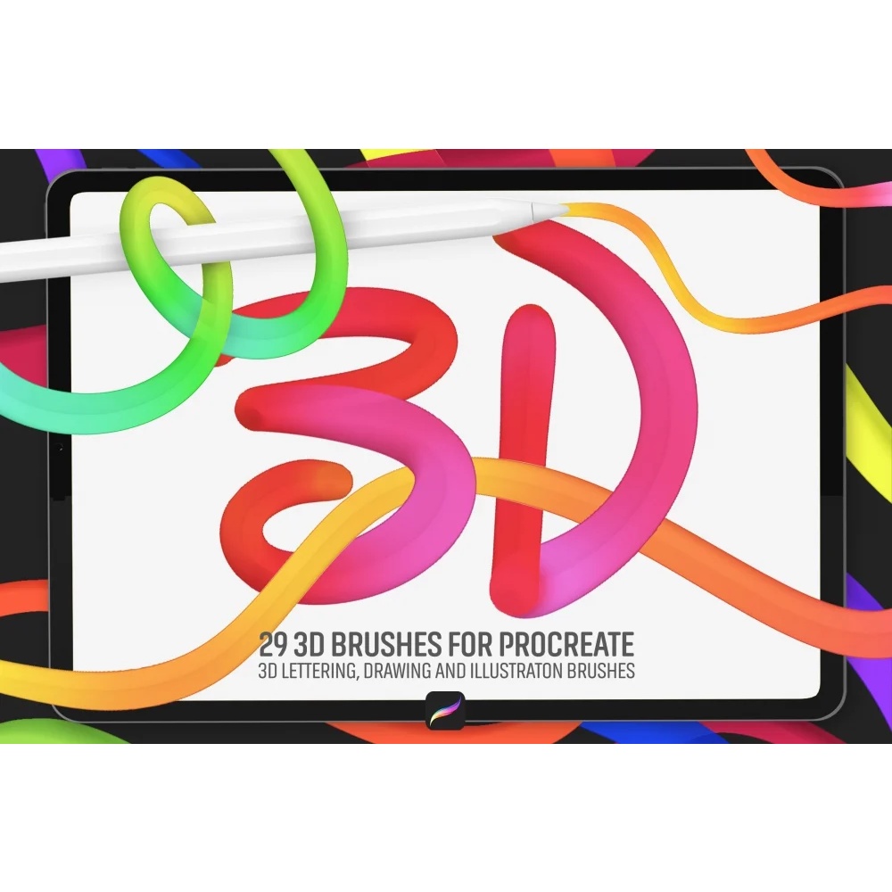 Jual Procreate Brush - 29 3D Brushes for Procreate | Shopee Indonesia