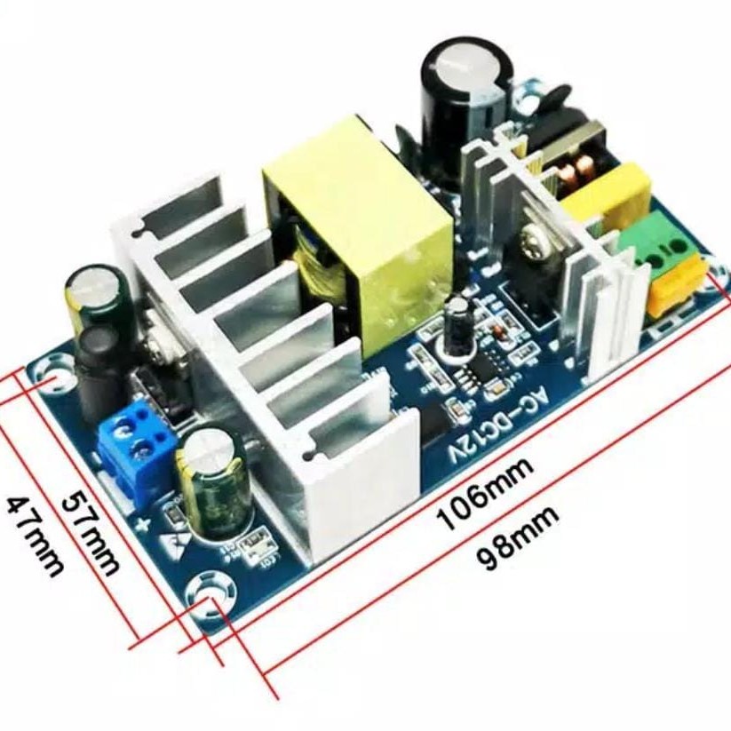 Jual modul power supply switching12v 220v ac / adaptor 12v 8A / adaptor