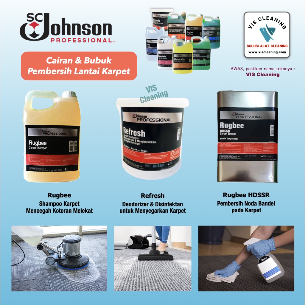 Jual SC Johnson Rugbee HDSSR Pembersih Noda Bandel Karpet ( 4 L ...