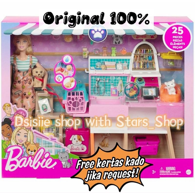 Jual Barbie Doll and Pet Boutique Play set Original Mainan Barbie Mattel Ori Shopee Indonesia