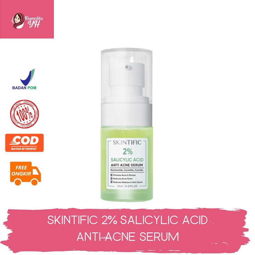 Jual SKINTIFIC ANTI ACNE SERUM ACNE SPOT TREATMENT FACIAL GEL WITH 2