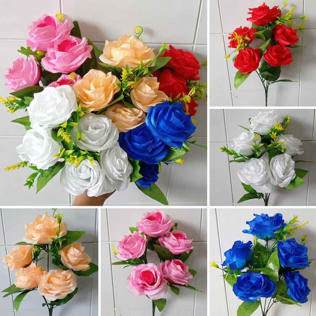 Jual Bunga Dekorasi Wedding/Bunga Mawar Plastik/Bunga Dekorasi