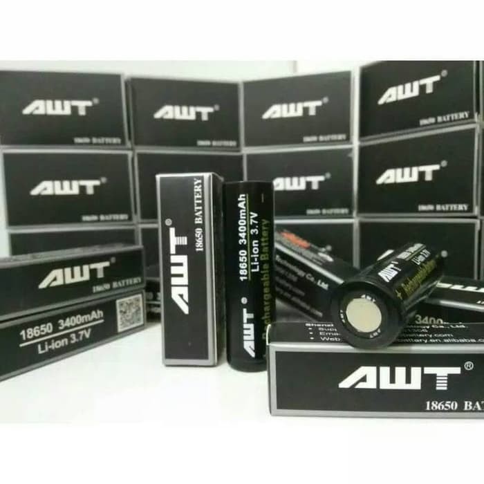 Jual Baterai AWT 18650 3400mAh 3.7V - Kapasitas Tinggi, Arus Discharge ...