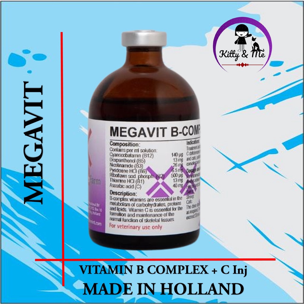 Jual Megavit ( Vitamin B complex & Vitamin C Untuk Hewan ) | Shopee ...
