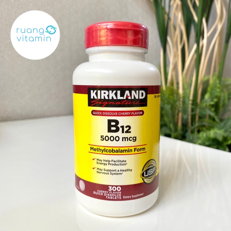 Jual KIRKLAND Vitamin B12 5000MCG Quick Dissolve Cherry Flavor (300 ...