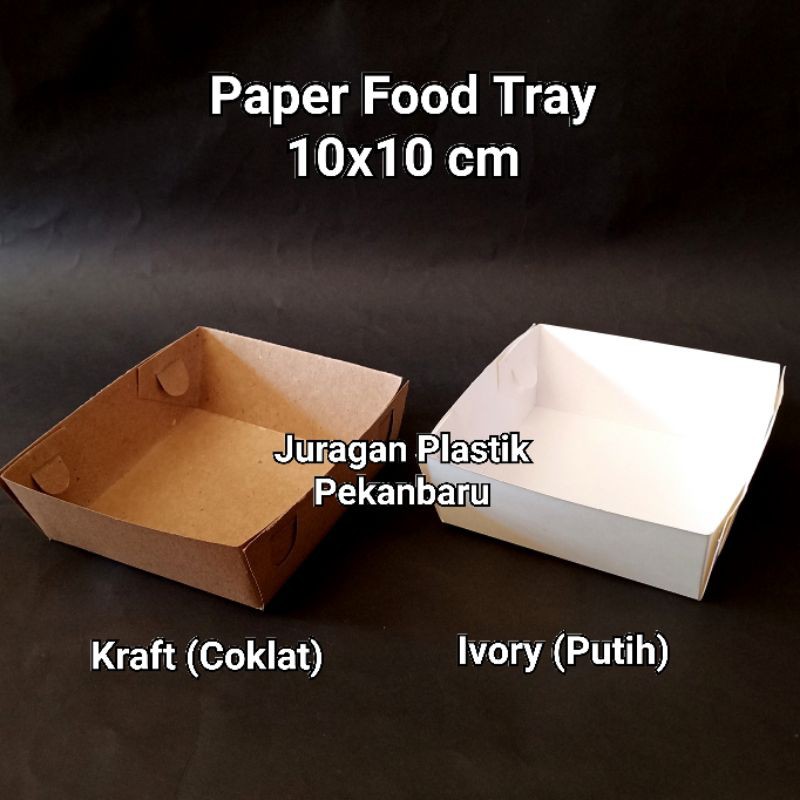 Jual Paper Food Tray Polos S Tanpa Tutup 10x10 cm | Wadah French Fries ...