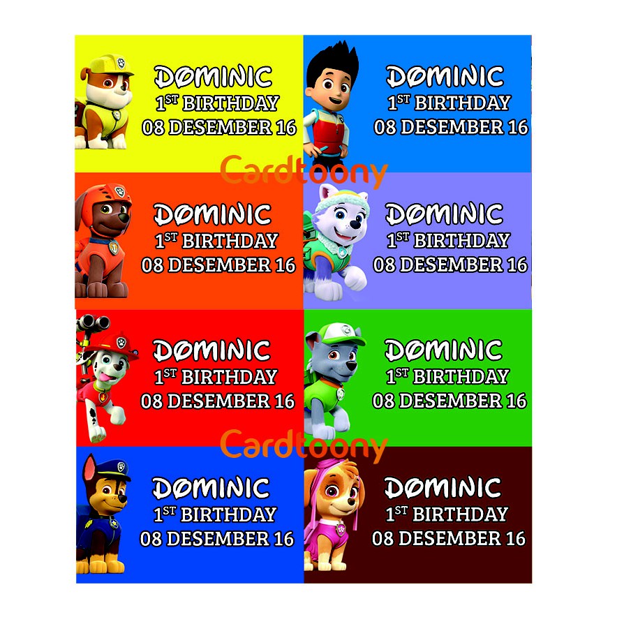 Jual Sticker / stiker label nama Paw Patrol | Shopee Indonesia