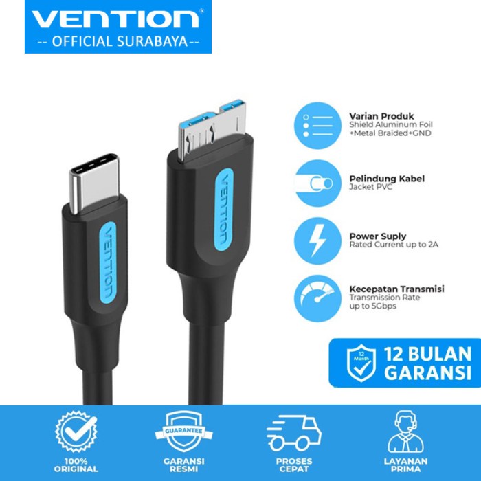 Jual Vention Kabel Data Type-C to Micro B Adapter USB-C to USB Micro B ...