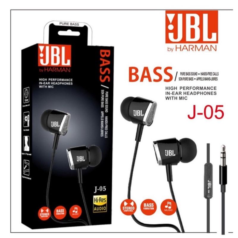 Jual HF HEADSET JBL J05 PURE BASS SOUND + MIC SUARA BAGUS Shopee
