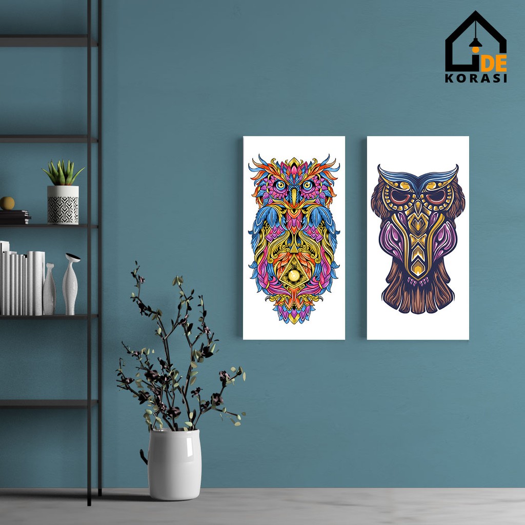 Jual Dekorasi Hiasan Dinding Kamar Rumah Doodle Art Motif Burung Hantu Shopee Indonesia