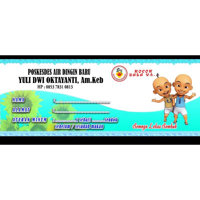 Jual sticker obat botol bidan,puskesmas,dokter | Shopee Indonesia