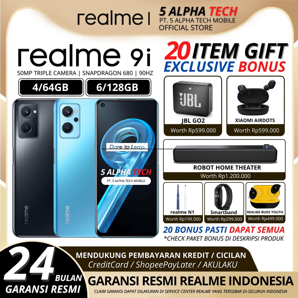 Jual REALME 9i 6/128GB 4/64GB REALME 9 I GARANSI RESMI REALME | Shopee ...