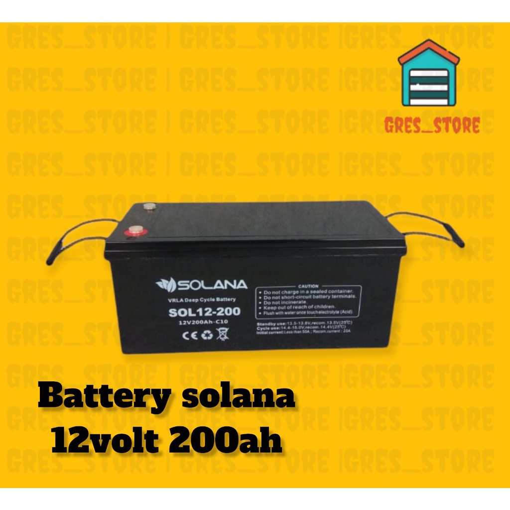 Jual Aki Baterai Solana Ah Battery Vrla Deep Cycle V V Ah Ah C C Shopee