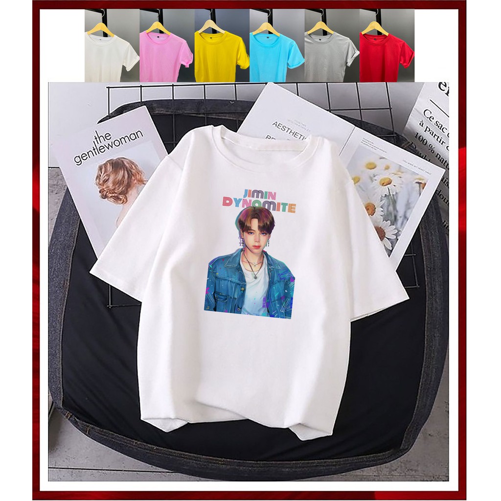 Jual BAJU KAOS BTS DYNAMITE JIMIN KAOS KATUN BTS WANITA T-Shirt BTS