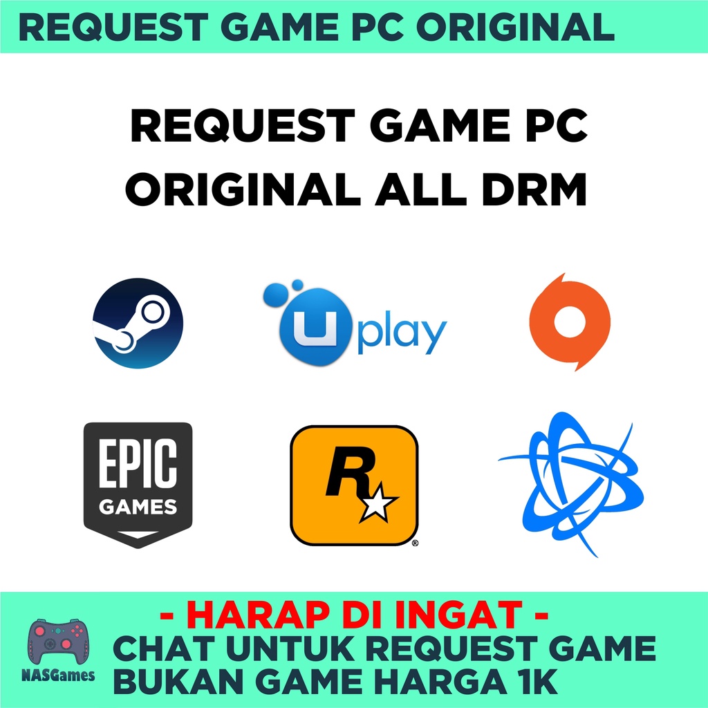 Jual Request Game PC Original Steam Epic Origin Ubisoft DLL