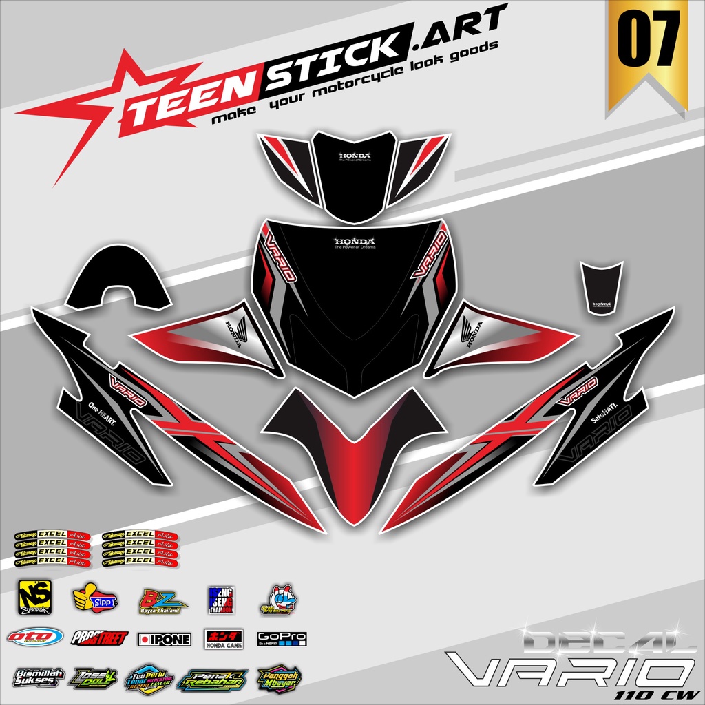 Jual Decal Full Body Vario Karbu Cw Decal Sticker Full Block