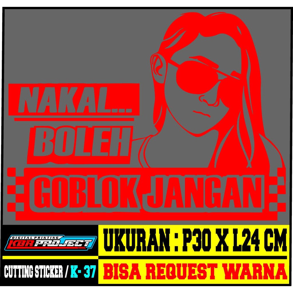 Jual COD Cuting sticker mobil / truk stiker kata kata nakal boleh ...