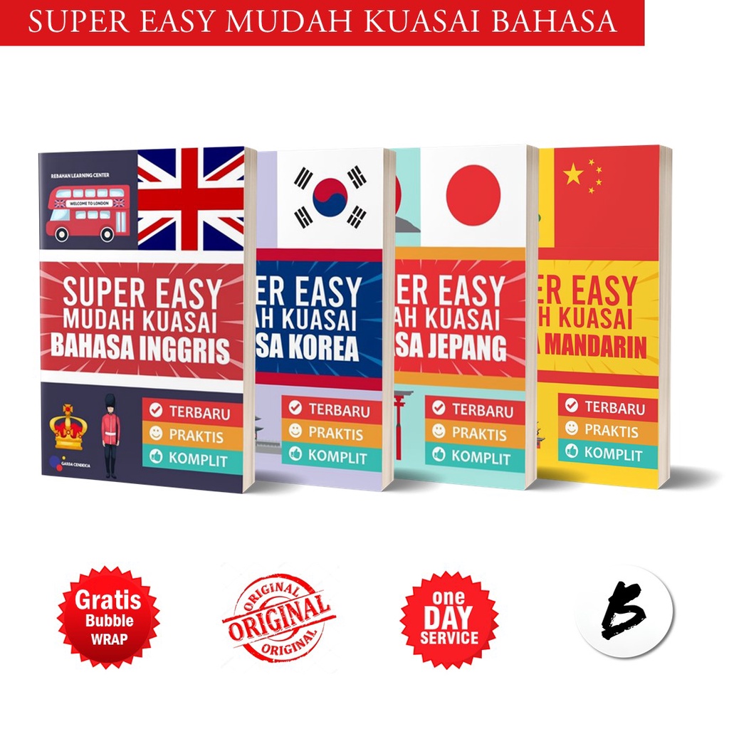 Jual SUPER EASY MUDAH KUASAI BAHASA INGGRIS, KOREA, JEPANG, MANDARIN ...