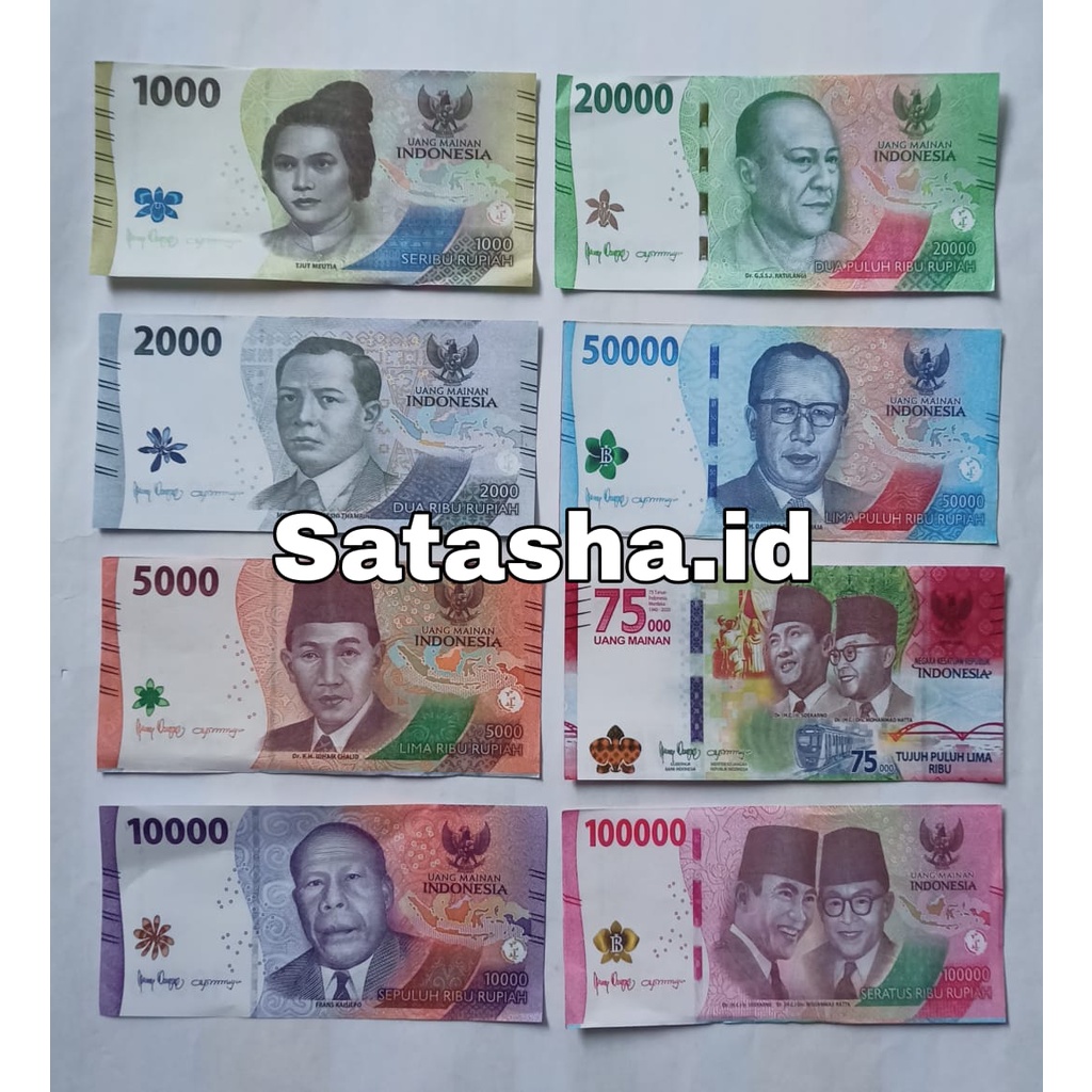 Jual 100 LEMBAR UANG MAINAN SEPERTI ASLI, UANG MAINAN BUAT MAHAR ...