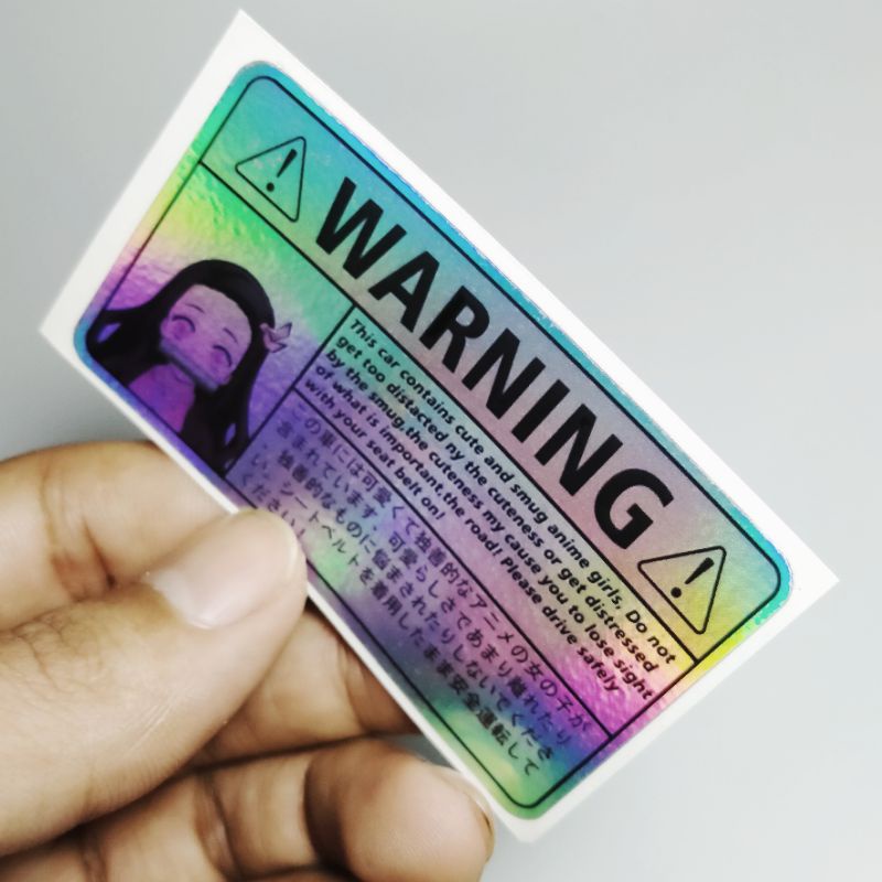 Jual sticker warning anime japan girls cute | Shopee Indonesia