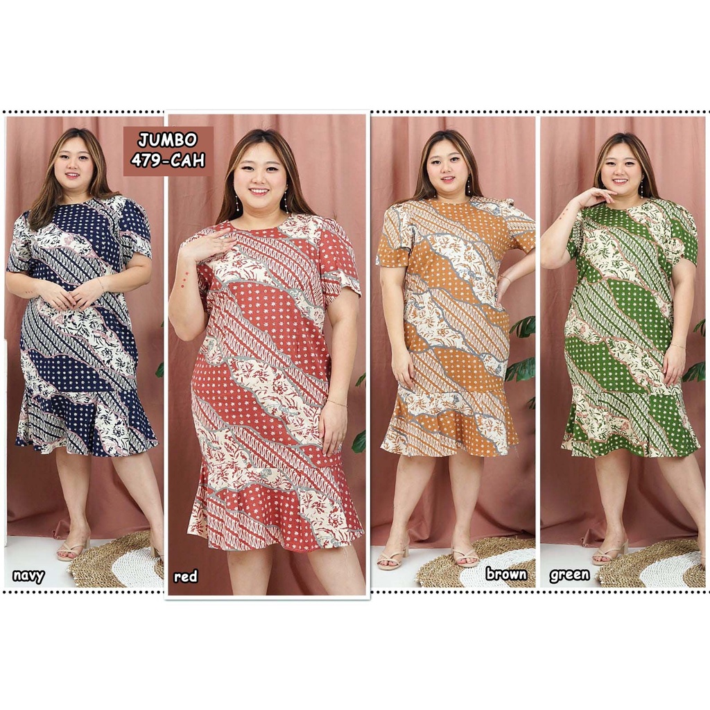 Jual BIGCLO COD LD 110 120cm Dress Batik Super Jumbo 479 Vol36