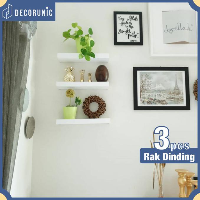 Jual New Decorunic Floating Shelf Rak Dinding Minimalis Ukuran Cm Shopee Indonesia